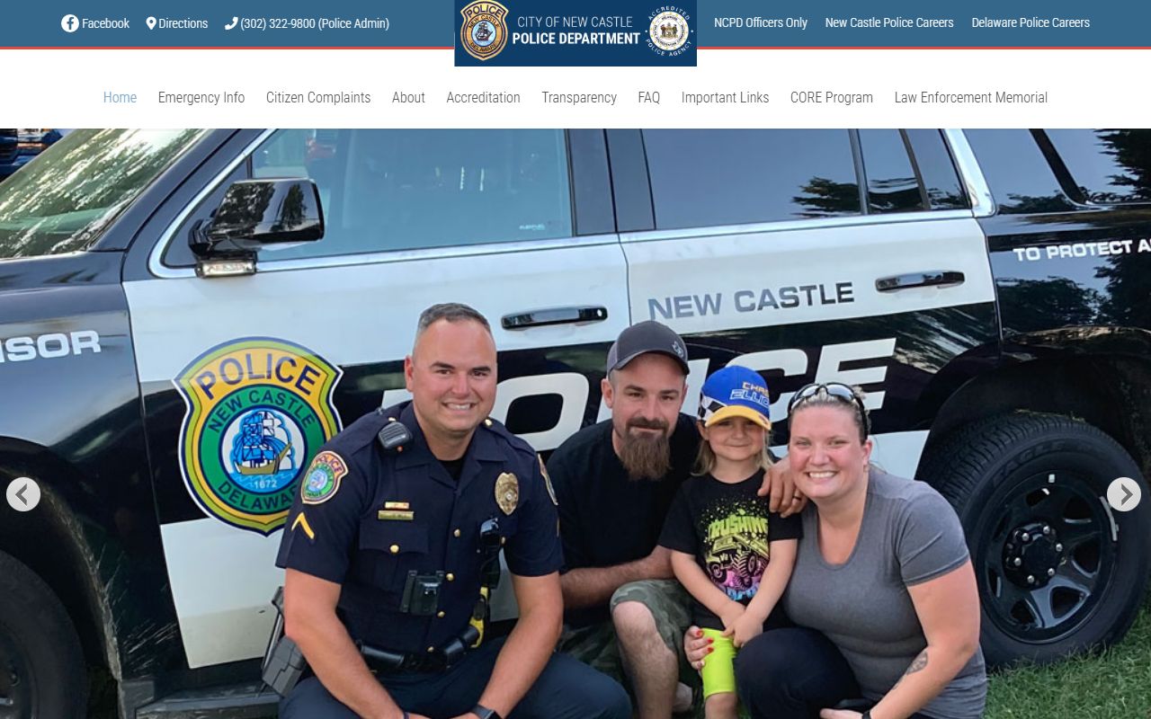 City of New Castle Police Department background check records page